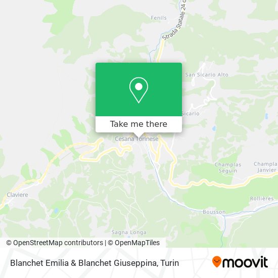 Blanchet Emilia & Blanchet Giuseppina map