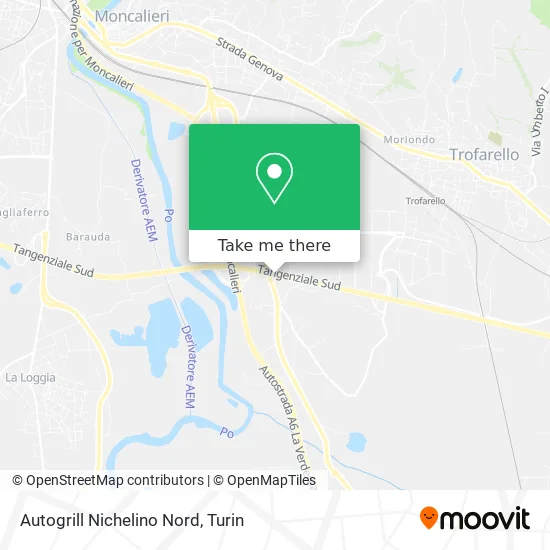 Autogrill Nichelino Nord map