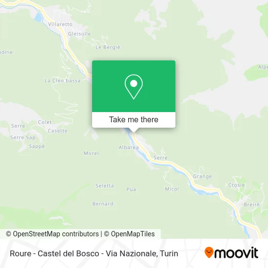 Roure - Castel del Bosco - National Road map