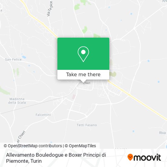 Allevamento Bouledogue e Boxer Principi di Piemonte map