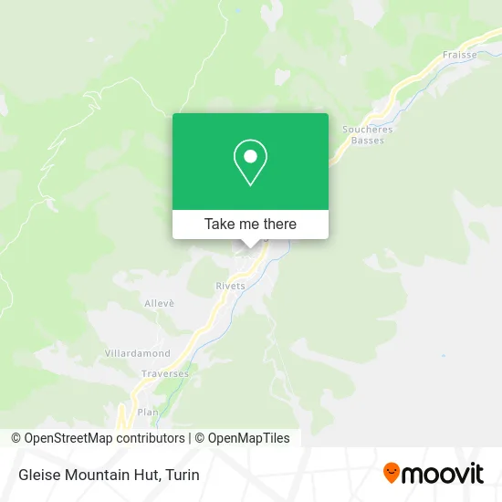 Gleise Mountain Hut map