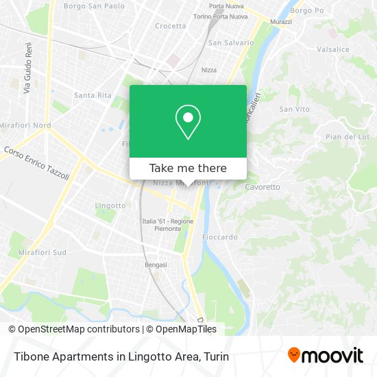 Tibone Apartments in Lingotto Area map