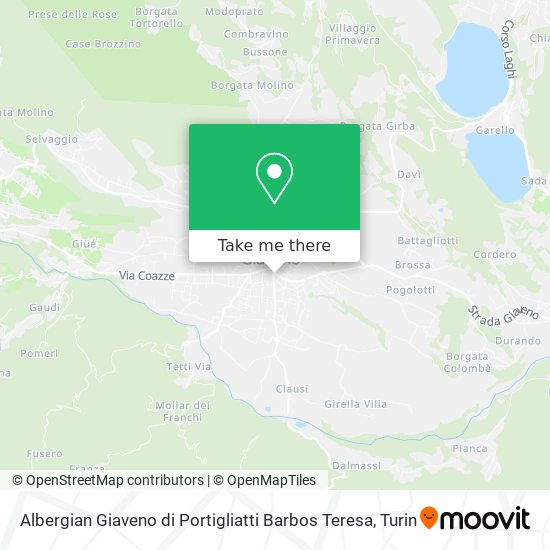 Albergian Giaveno di Portigliatti Barbos Teresa map