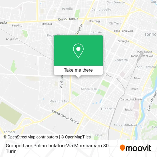 Gruppo Larc Poliambulatori-Via Mombarcaro 80 map