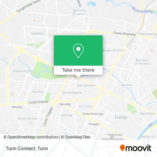 Turin Connect map