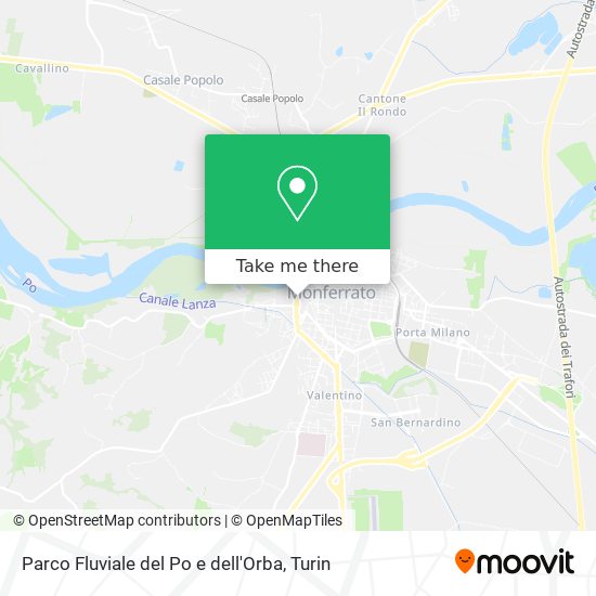 Parco Fluviale del Po e dell'Orba map