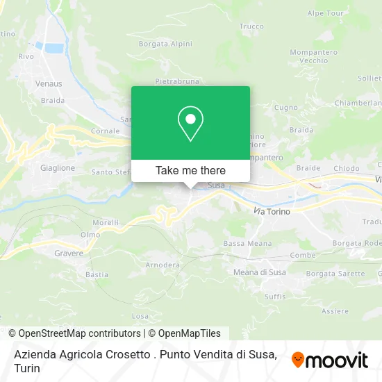 Azienda Agricola Crosetto . Punto Vendita di Susa map