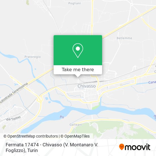 Fermata 17474 - Chivasso (V. Montanaro V. Foglizzo) map