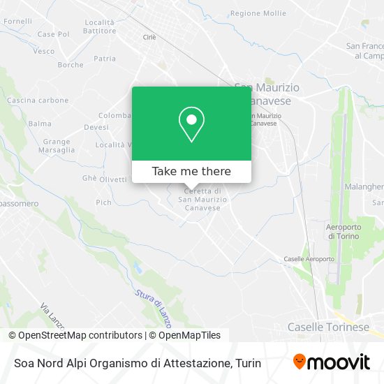 Soa Nord Alpi Organismo di Attestazione map