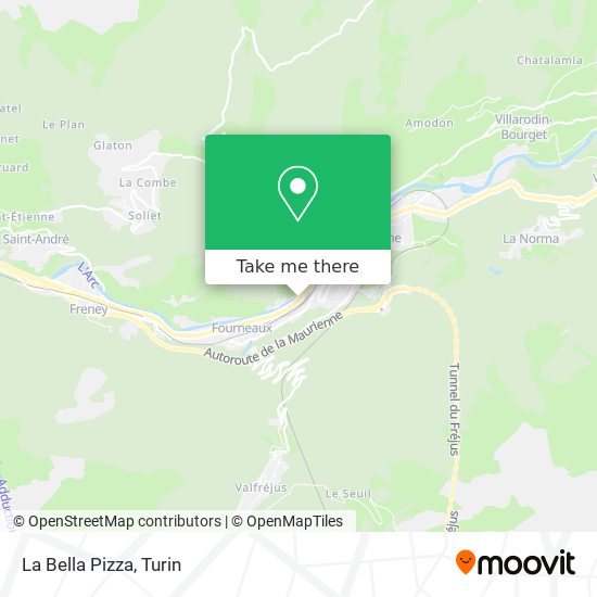 La Bella Pizza map