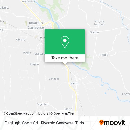 Pagliughi Sport Srl - Rivarolo Canavese map