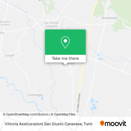 Vittoria Assicurazioni San Giusto Canavese map