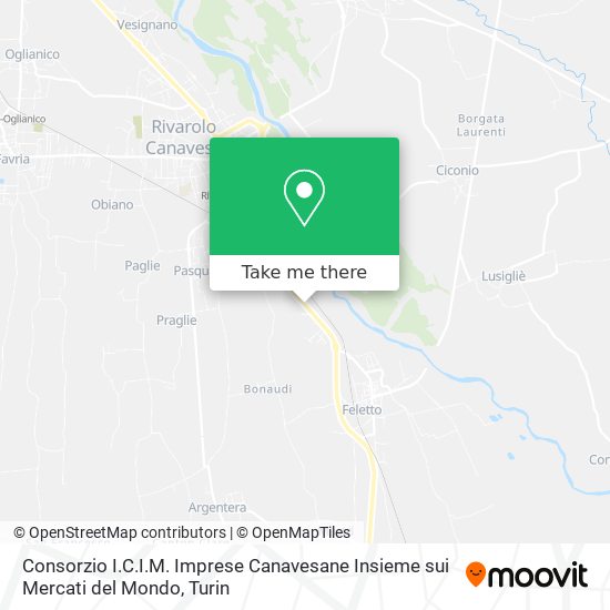 Consorzio I.C.I.M. Imprese Canavesane Insieme sui Mercati del Mondo map