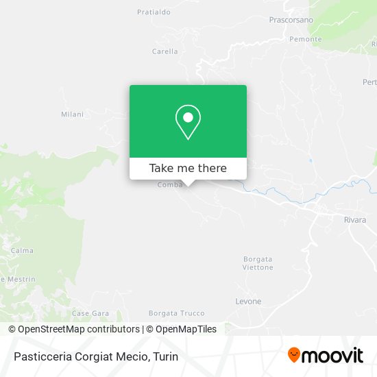 Pasticceria Corgiat Mecio map