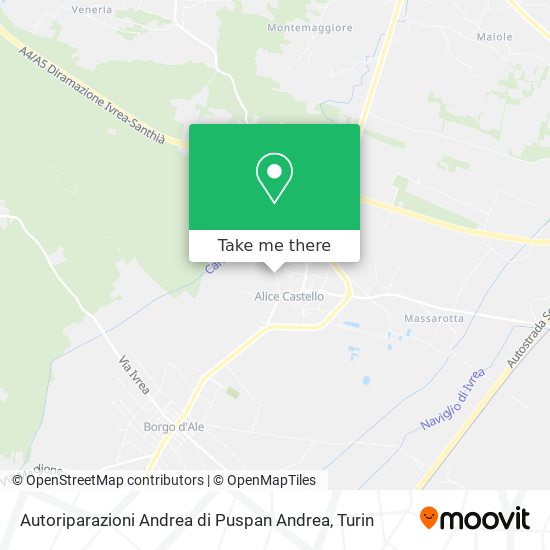 Autoriparazioni Andrea di Puspan Andrea map