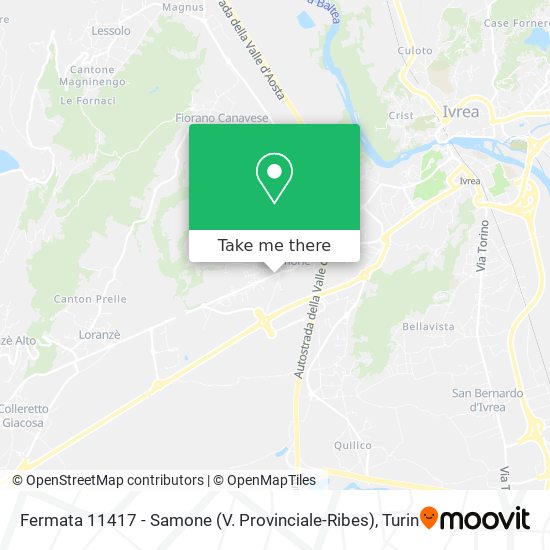 Fermata 11417 - Samone (V. Provinciale-Ribes) map