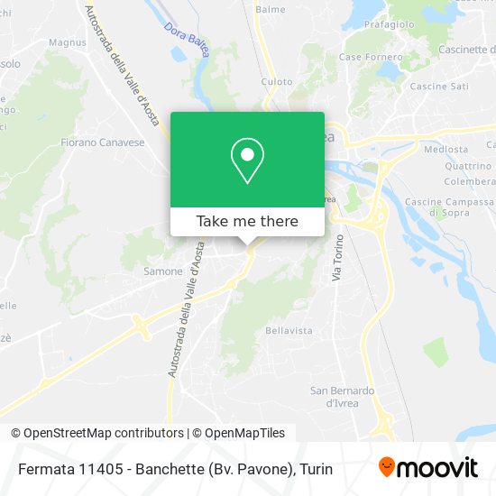 Fermata 11405 - Banchette (Bv. Pavone) map