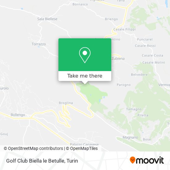 Golf Club Biella le Betulle map