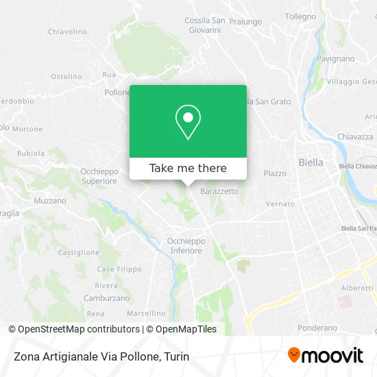 Zona Artigianale Via Pollone map