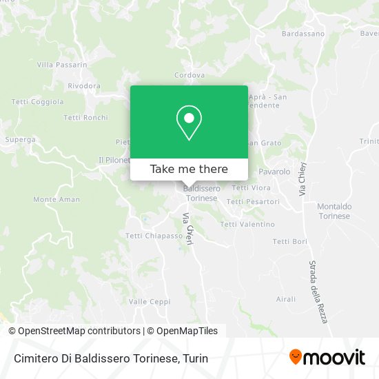 Cimitero Di Baldissero Torinese map