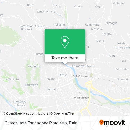 Cittadellarte Fondazione Pistoletto map