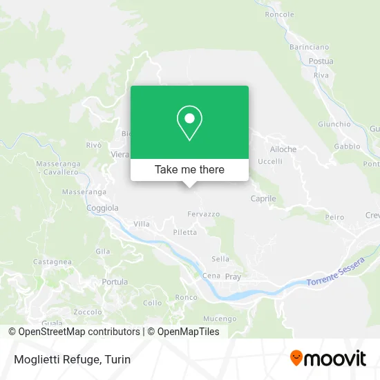 Moglietti Refuge map