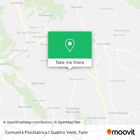 Comunità Psichiatrica I Quattro Venti map