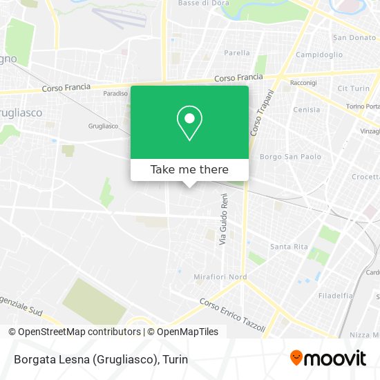 Borgata Lesna (Grugliasco) map