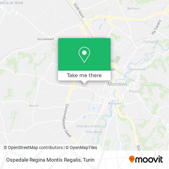 Ospedale Regina Montis Regalis map