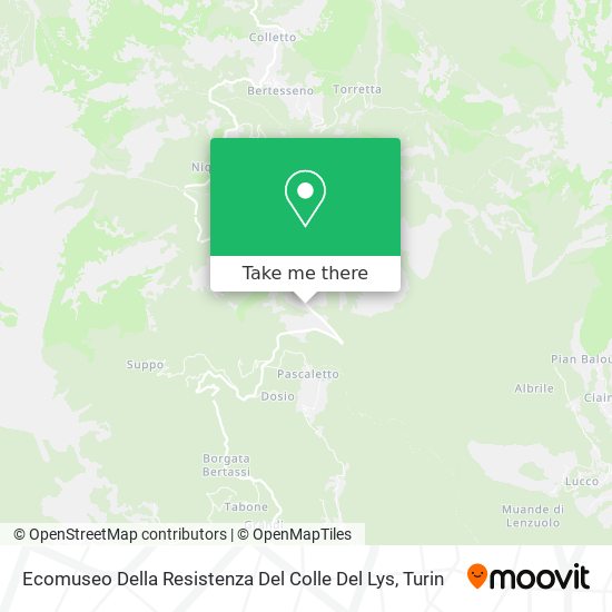 Ecomuseo Della Resistenza Del Colle Del Lys map