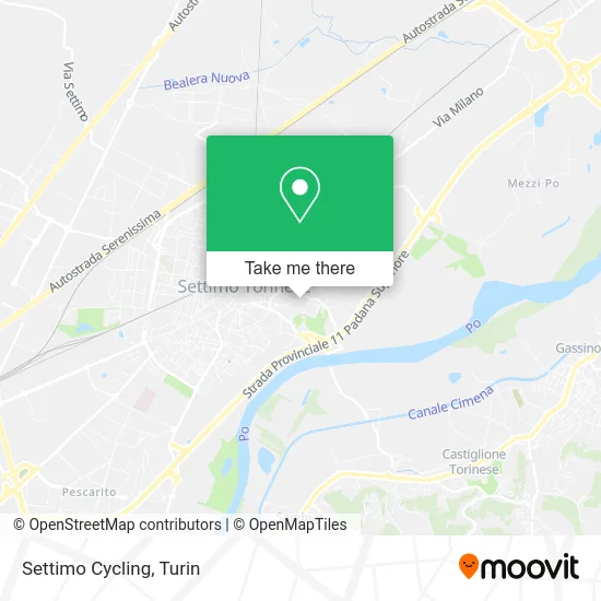 Settimo Cycling map