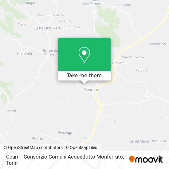 Ccam - Consorzio Comuni Acquedotto Monferrato map