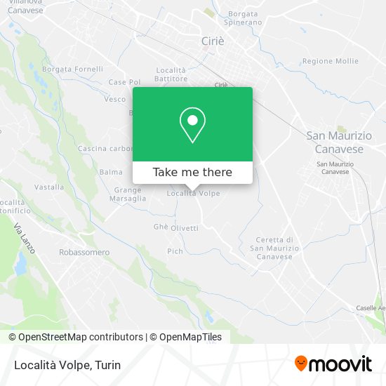 Località Volpe map