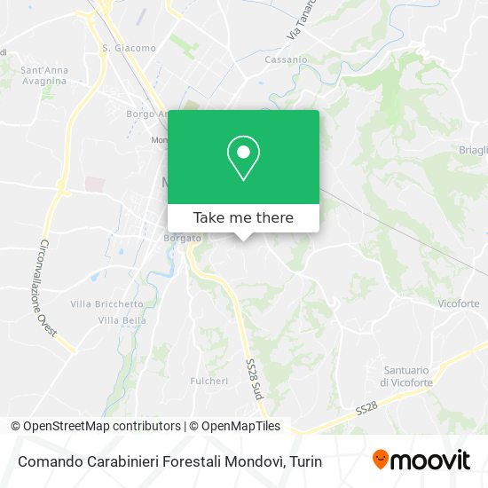 Comando Carabinieri Forestali Mondovì map