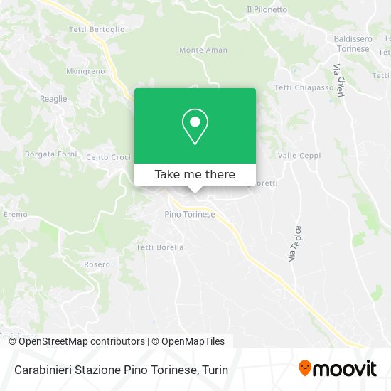 Carabinieri Stazione Pino Torinese map