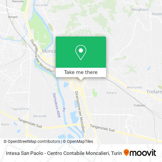 Intesa San Paolo - Centro Contabile Moncalieri map