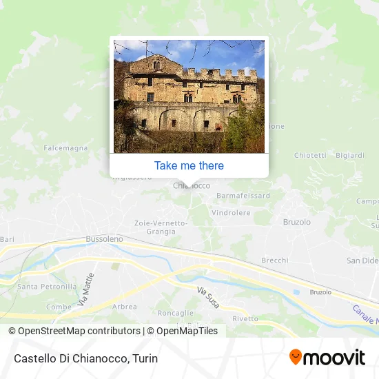 Chianocco Castle map