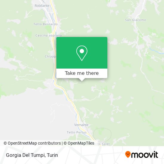 Gorgia Del Tumpi map