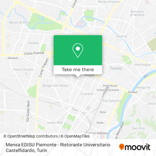 Mensa EDISU Piemonte - Ristorante Universitario Castelfidardo map