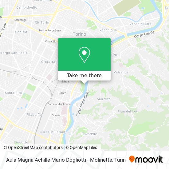 Aula Magna  Achille Mario Dogliotti  - Molinette map