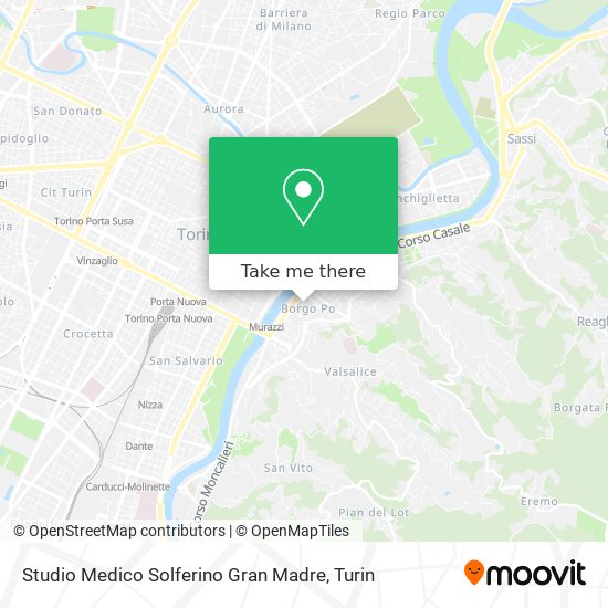 Studio Medico Solferino Gran Madre map