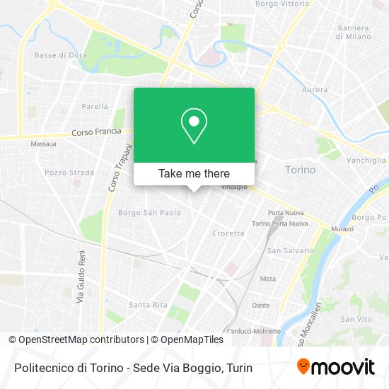 Politecnico di Torino - Sede Via Boggio map