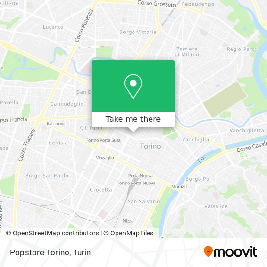 Popstore Torino map