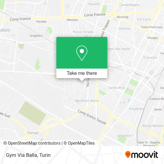 Gym Via Balla map