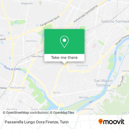 Passerella Lungo Dora Firenze map