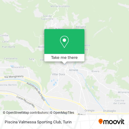 Piscina Valmessa Sporting Club map