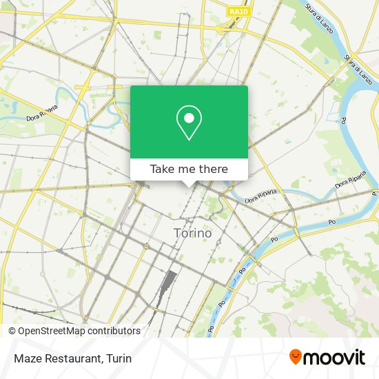 Maze Restaurant map