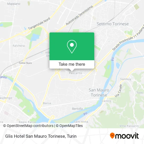 Glis Hotel San Mauro Torinese map