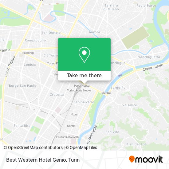 Best Western Hotel Genio map