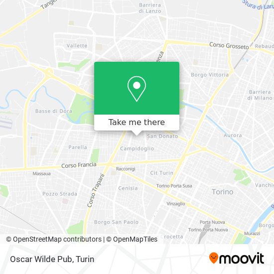 Oscar Wilde Pub map